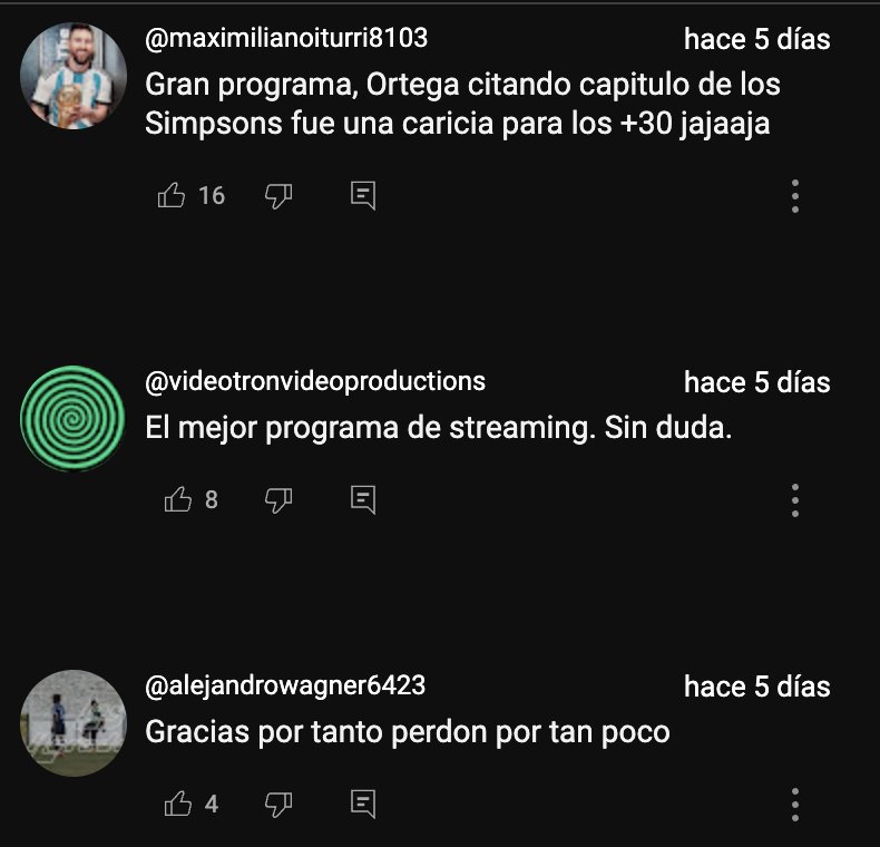 YouTube comment 1