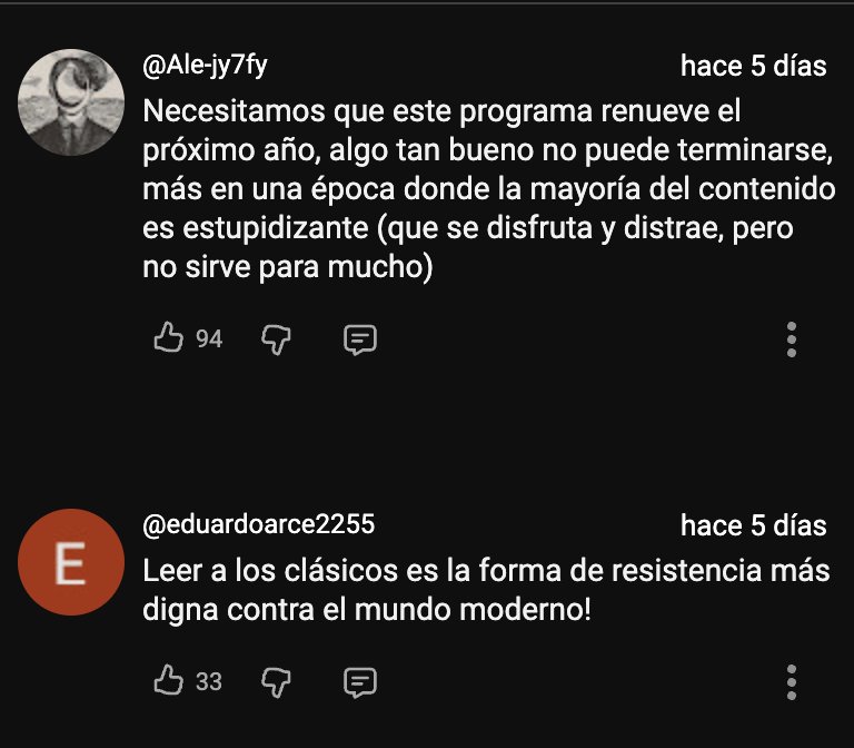 YouTube comment 1